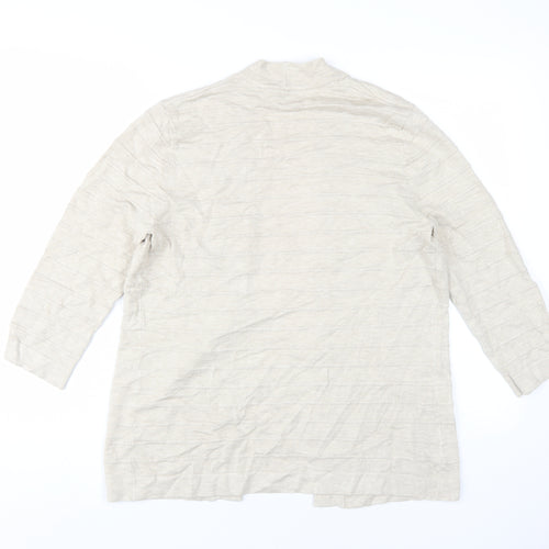 CC Women's Beige Cardigan M, Viscose Blend, Open Style