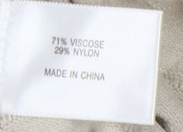 CC Women's Beige Cardigan M, Viscose Blend, Open Style