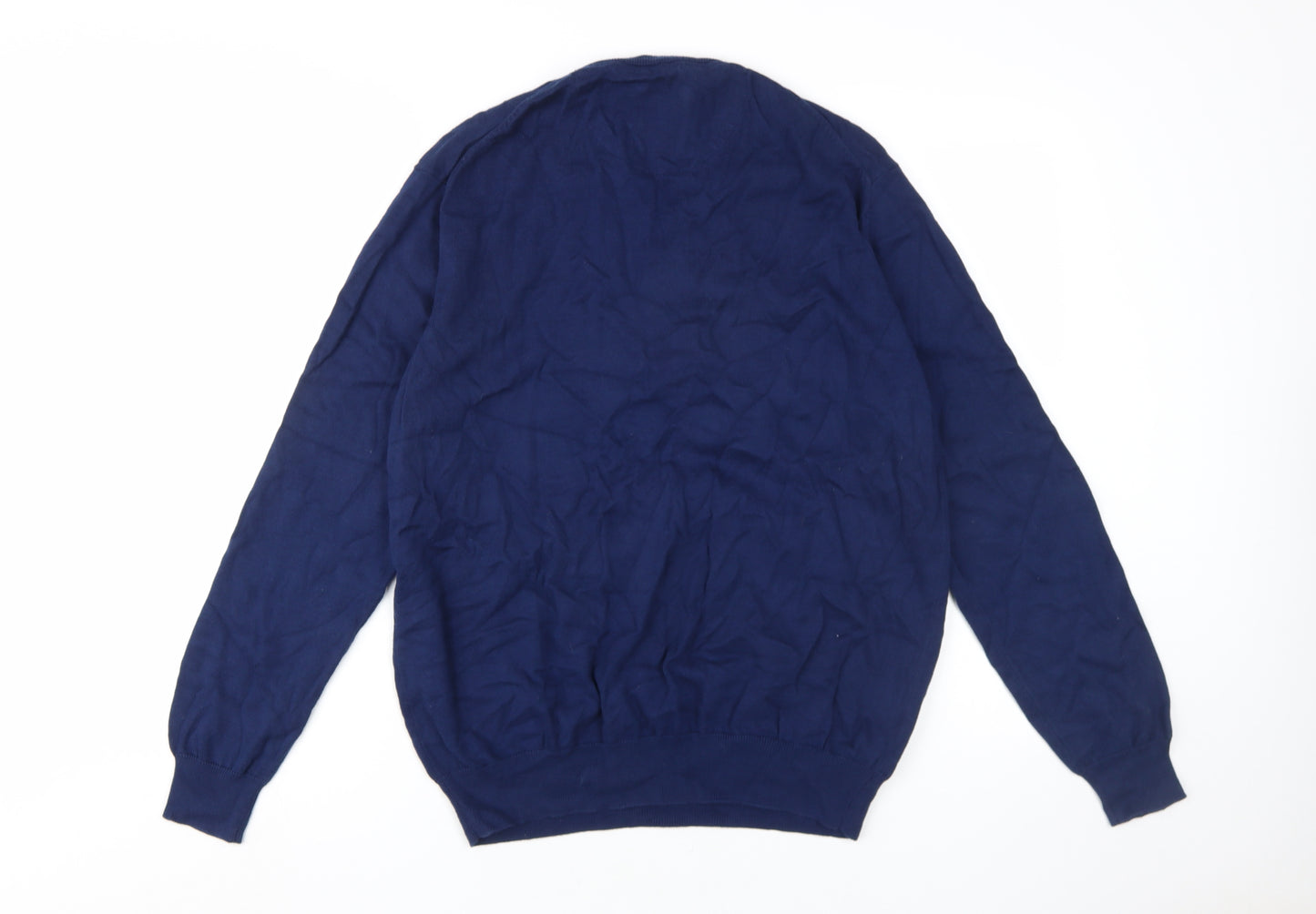 Baileys & Giordano Men's Blue V-Neck Pullover Jumper L