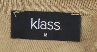 Klass Women's Beige Cowl Neck Pullover Jumper M
