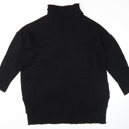 Brave Soul Women's Black Size 12 Roll Neck Jumper