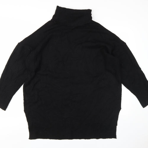 Brave Soul Women's Black Size 12 Roll Neck Jumper