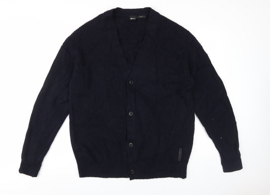 Hugo Boss Men's Black XL Button Cardigan