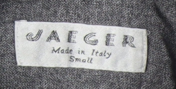 Jaeger Men’s Grey Wool Button-Up Shirt, Small