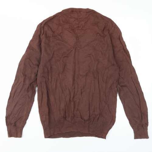 Crew Clothing Company Men's Brown V-Neck Pullover M