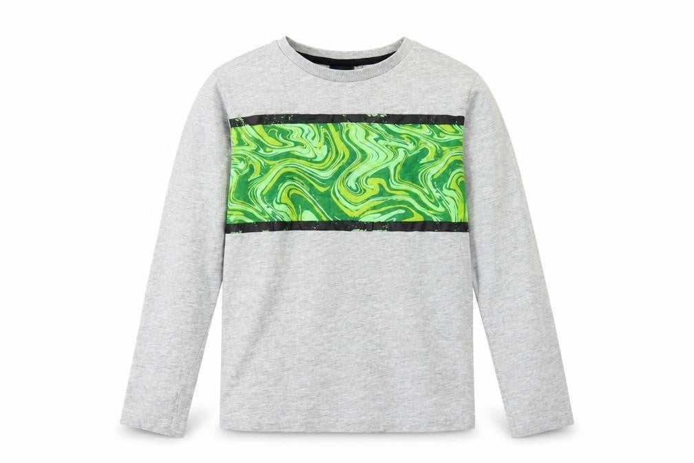 Front view of Xbox boys’ grey long sleeve graphic t-shirt - 11 years