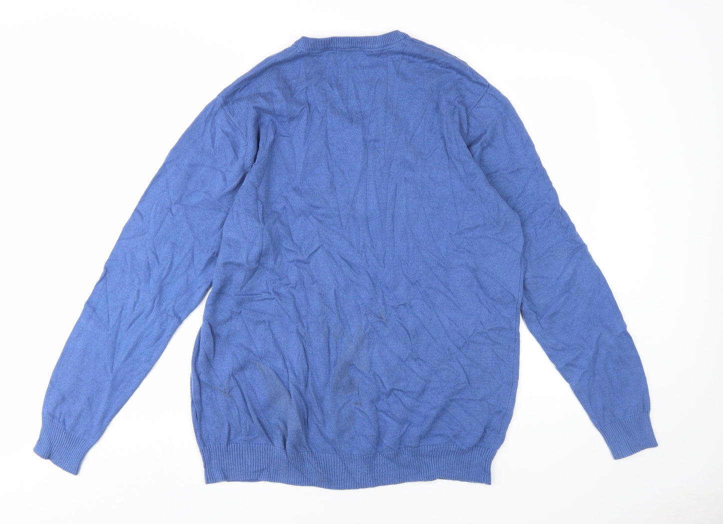 Cotton Traders Men's Blue V-Neck Pullover Jumper XL