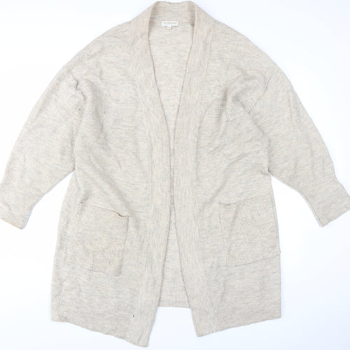 NOOSNOW Women's Beige Cardigan Knit Jumper Size L