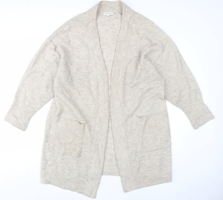 NOOSNOW Women's Beige Cardigan Knit Jumper Size L