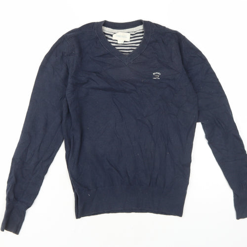 Diesel Women's Blue V-Neck Pullover Jumper Size 12
