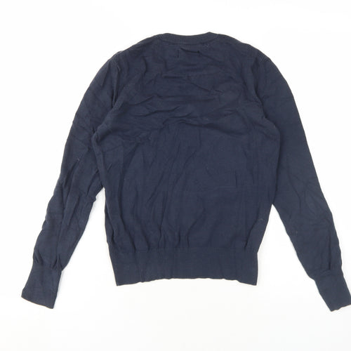Diesel Women's Blue V-Neck Pullover Jumper Size 12