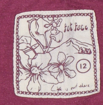 Fat Face Women's Purple Long Sleeve Basic T-Shirt Size 12