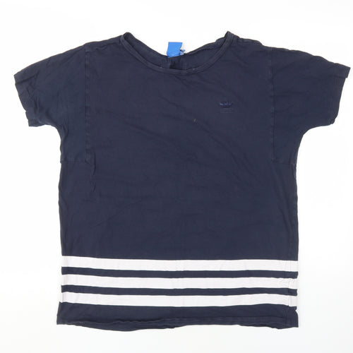 Adidas Women's Blue Casual Crew Neck T-Shirt Size 10