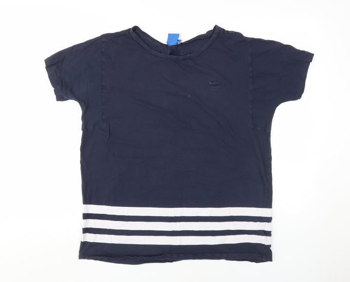 Adidas Women's Blue Casual Crew Neck T-Shirt Size 10