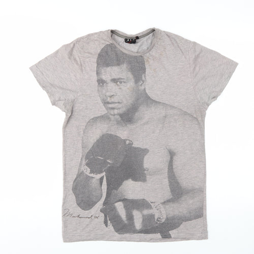 ALI Sports Graphic Men’s Grey T-Shirt - Small