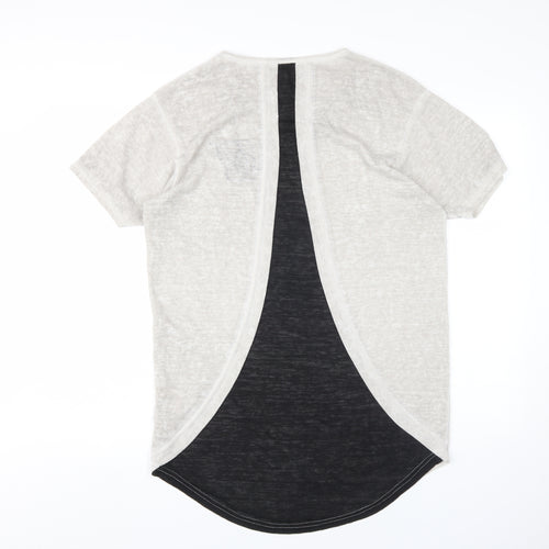 SikSilk Men's Beige Crew Neck T-Shirt L Lightweight