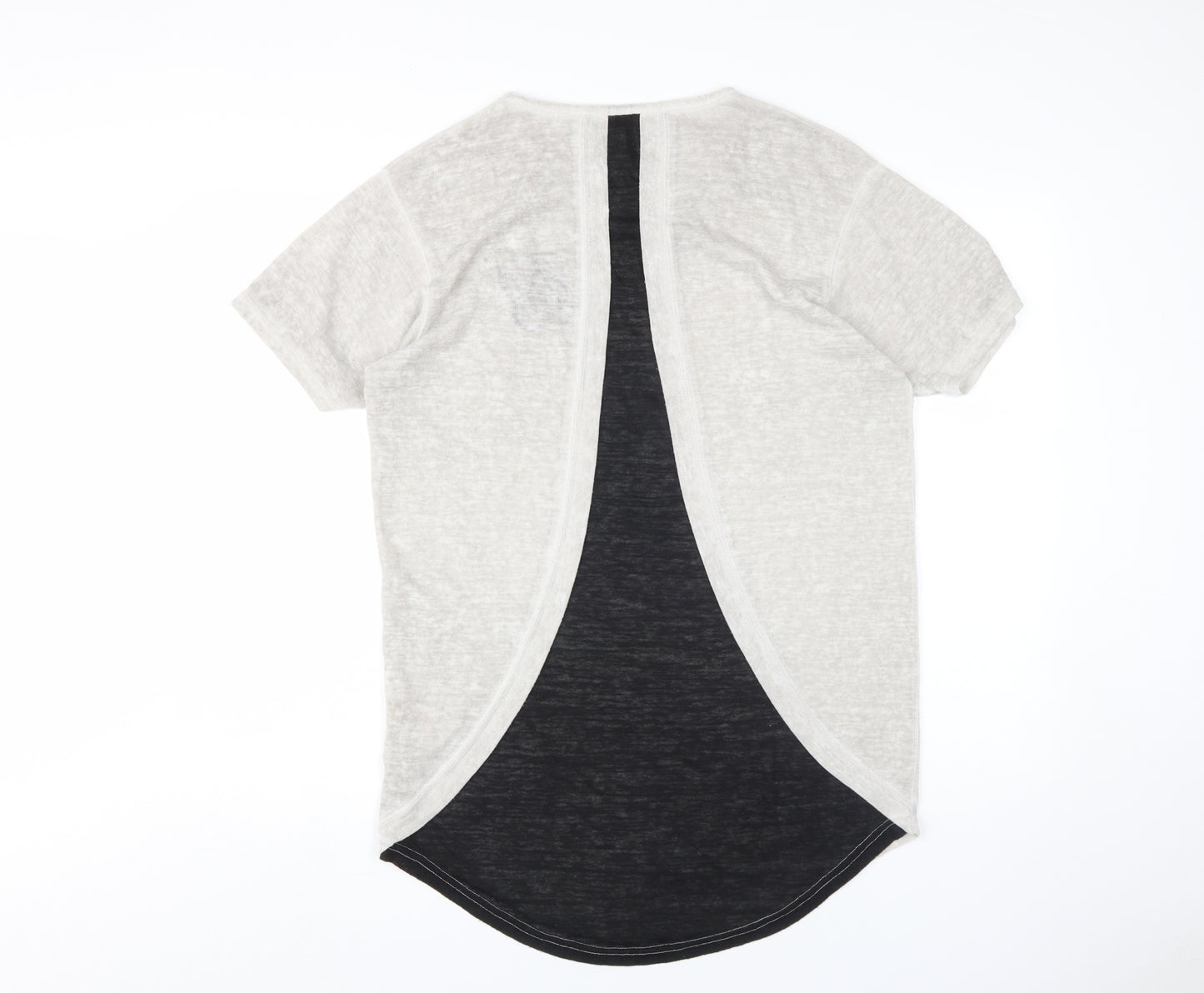 SikSilk Men's Beige Crew Neck T-Shirt L Lightweight