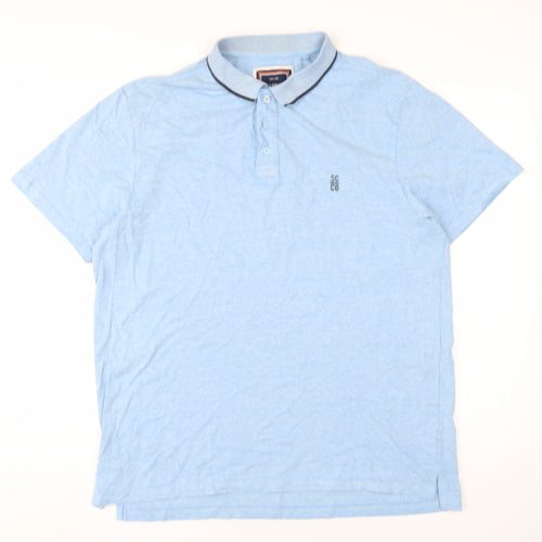 SoulCal & Co Men's Blue Polo Shirt L