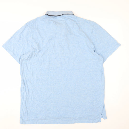 SoulCal & Co Men's Blue Polo Shirt L