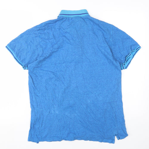 Pierre Cardin Men's Blue Polo Shirt L, Casual Short Sleeve