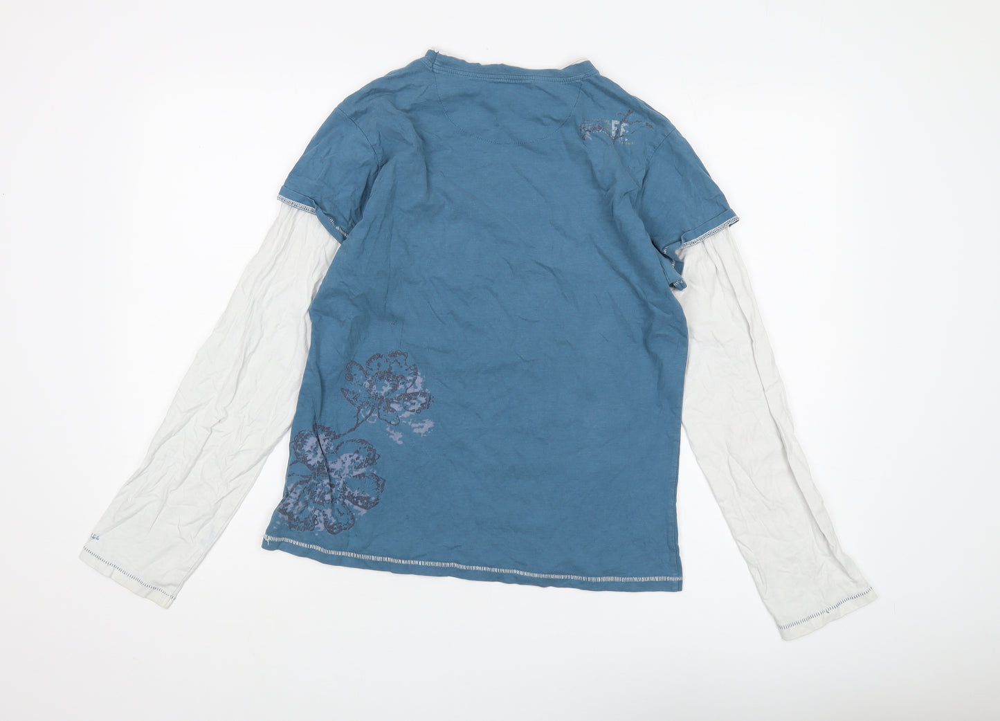 Fat Face Women's Blue T-Shirt Size 14