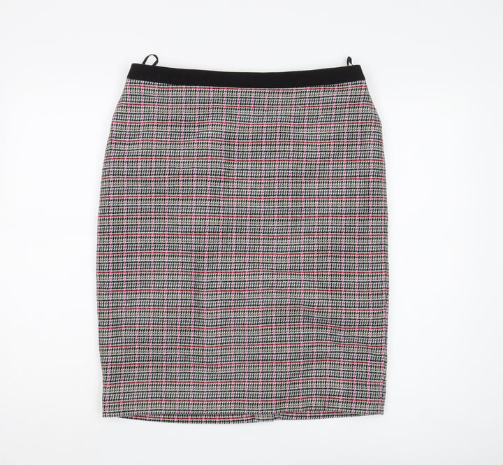 Clements Ribeiro Women's Multicoloured Check Pencil Skirt Size 14