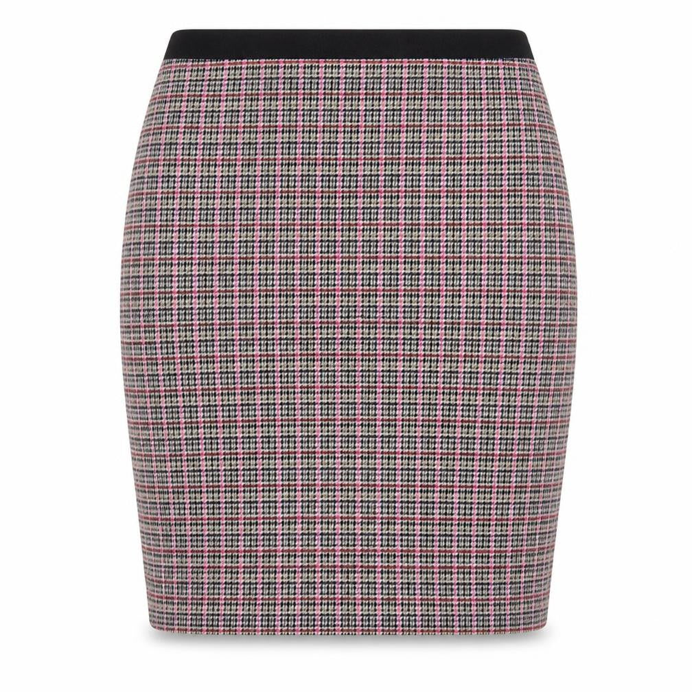Front view of Clements Ribeiro Women's Multicoloured Check Pencil Skirt, size 14
