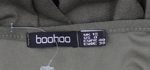 boohoo Women's Green Midi Dress Size 12 A-Line