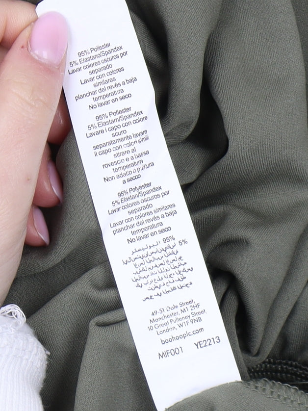 boohoo Women's Green Midi Dress Size 12 A-Line