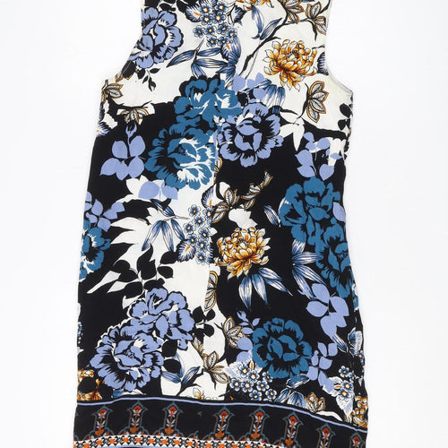 Warehouse Women's Multicoloured Floral Shift Dress Size 10