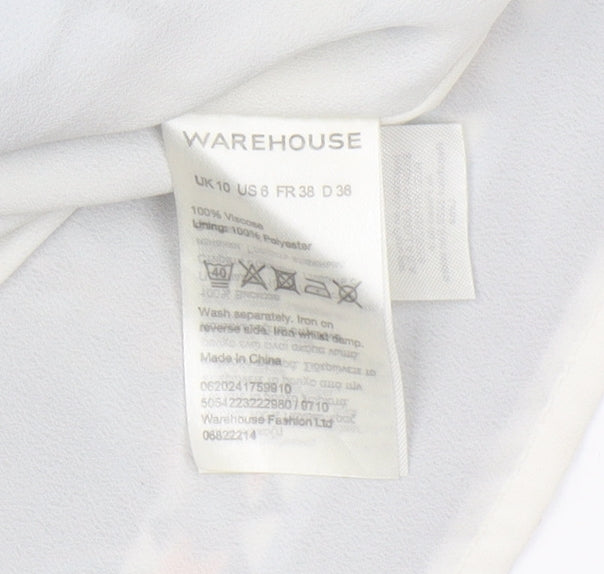 Warehouse Women's Multicoloured Floral Shift Dress Size 10