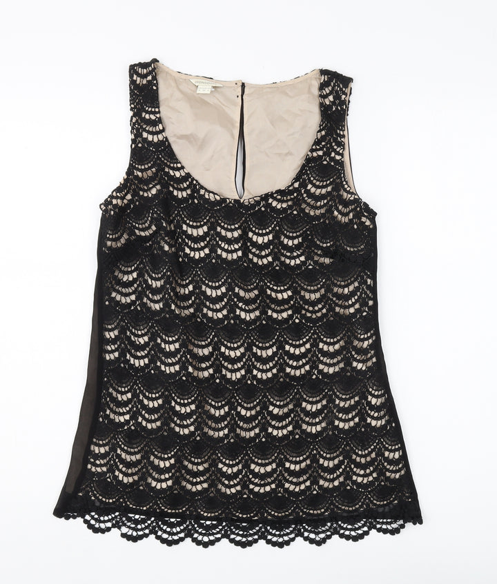 Monsoon Women's Black Lace Camisole Tank Top Size 8