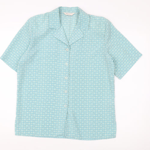 Bonmarché Women's Blue Geometric Blouse Size 18