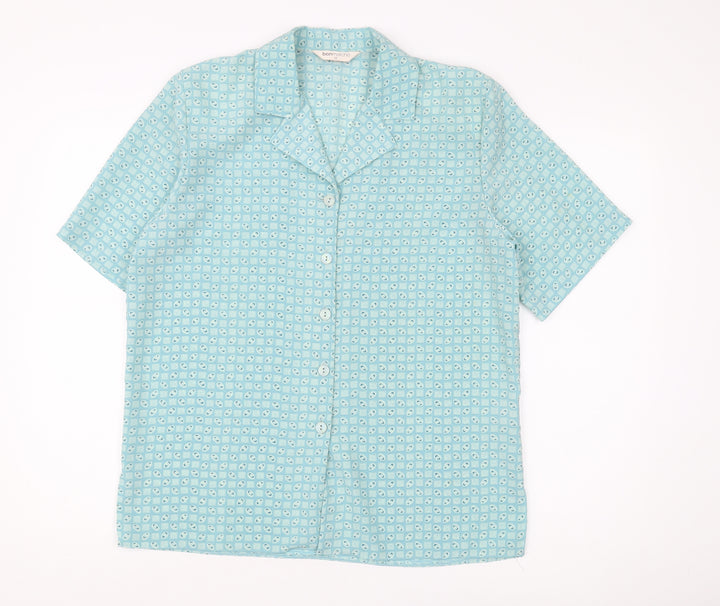 Bonmarché Women's Blue Geometric Blouse Size 18