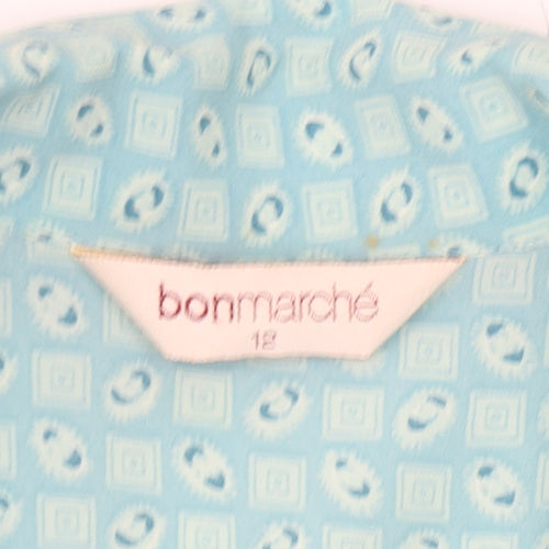 Bonmarché Women's Blue Geometric Blouse Size 18