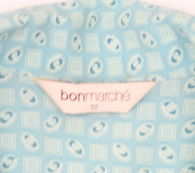 Bonmarché Women's Blue Geometric Blouse Size 18