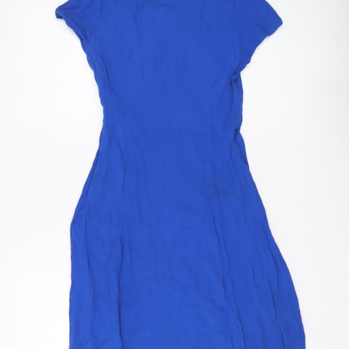Monsoon Women's Blue A-Line Midi Dress Size 10