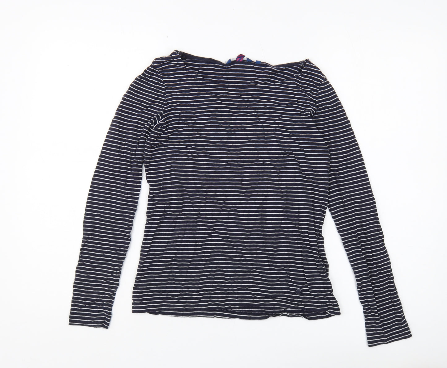 Tom Tailor Women's Black Striped Long Sleeve T-Shirt XS