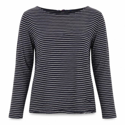 Tom Tailor Women's Black Striped Long Sleeve T-Shirt XS