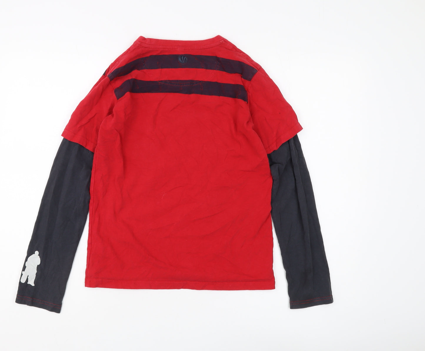 Fat Face Boys Red Graphic Long Sleeve Top 12-13 Years
