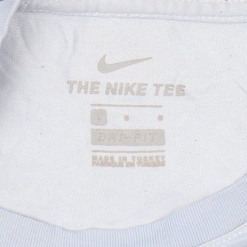 Nike Men's Grey T-Shirt, Size L, Graphic Print