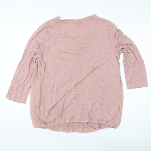 Barbara Lebek Women's Pink Blouse UK 14 3/4 Sleeve