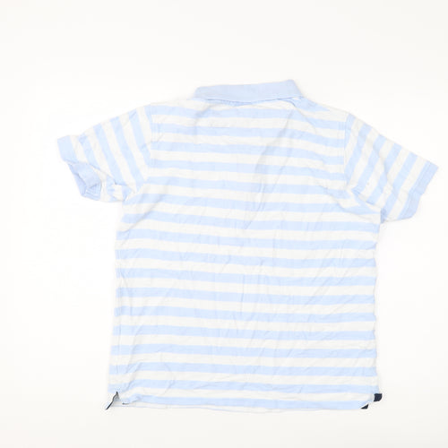 James Pringle Men's Blue Striped Polo Shirt S