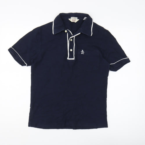Penguin Men's Blue Slim Fit Polo Shirt - Size S