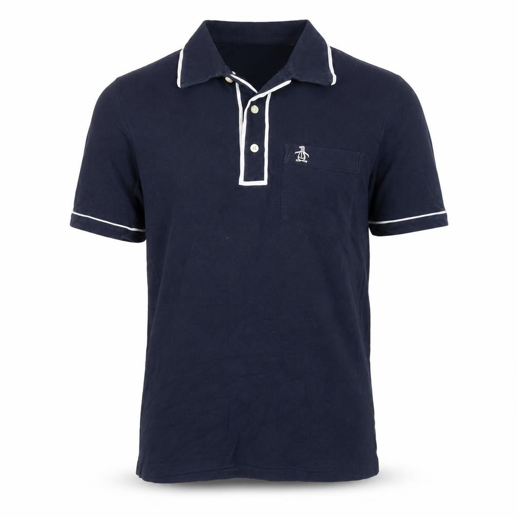 Penguin Men's Blue Slim Fit Polo Shirt - Size S