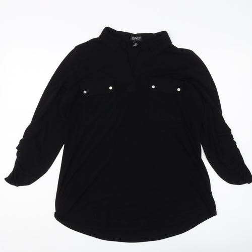 Jones New York Women's Black XL Button-Up Shirt