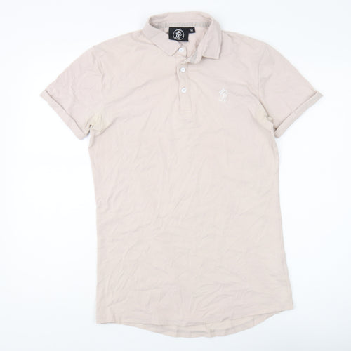 Gym King Beige Men's Slim Fit Polo Shirt M