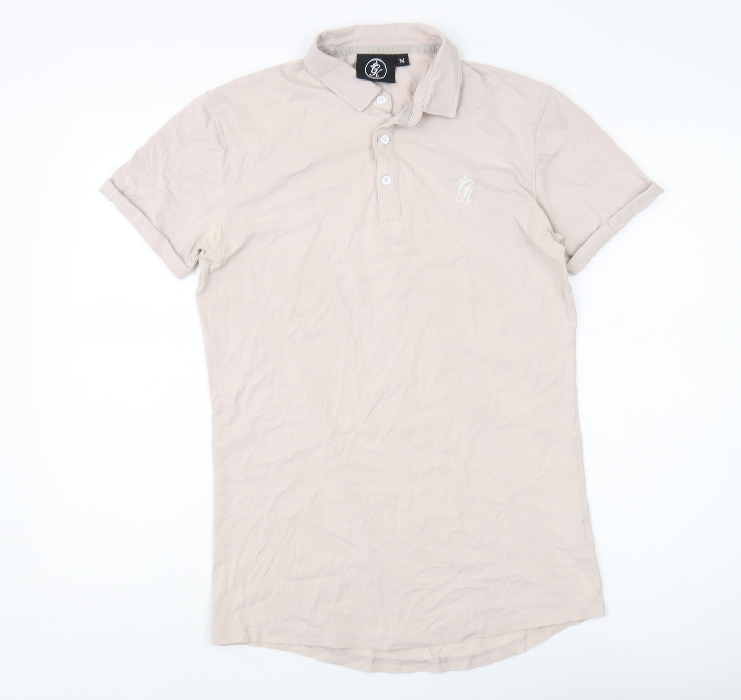 Gym King Beige Men's Slim Fit Polo Shirt M