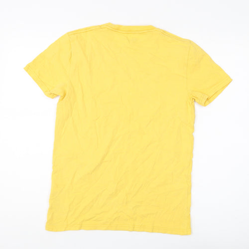 Hollister Co. Men's Yellow XS Crew Neck T-Shirt