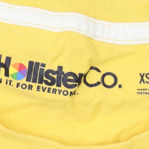Hollister Co. Men's Yellow XS Crew Neck T-Shirt